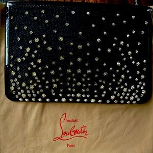 Christian Louboutin Paloma Studded leather clutch